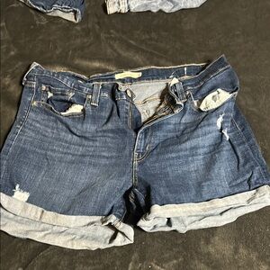 Levi's Blue Jean Shorts Cuffed Summer Style